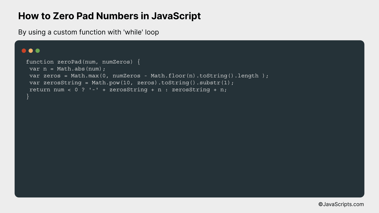 By using a custom function with 'while' loop