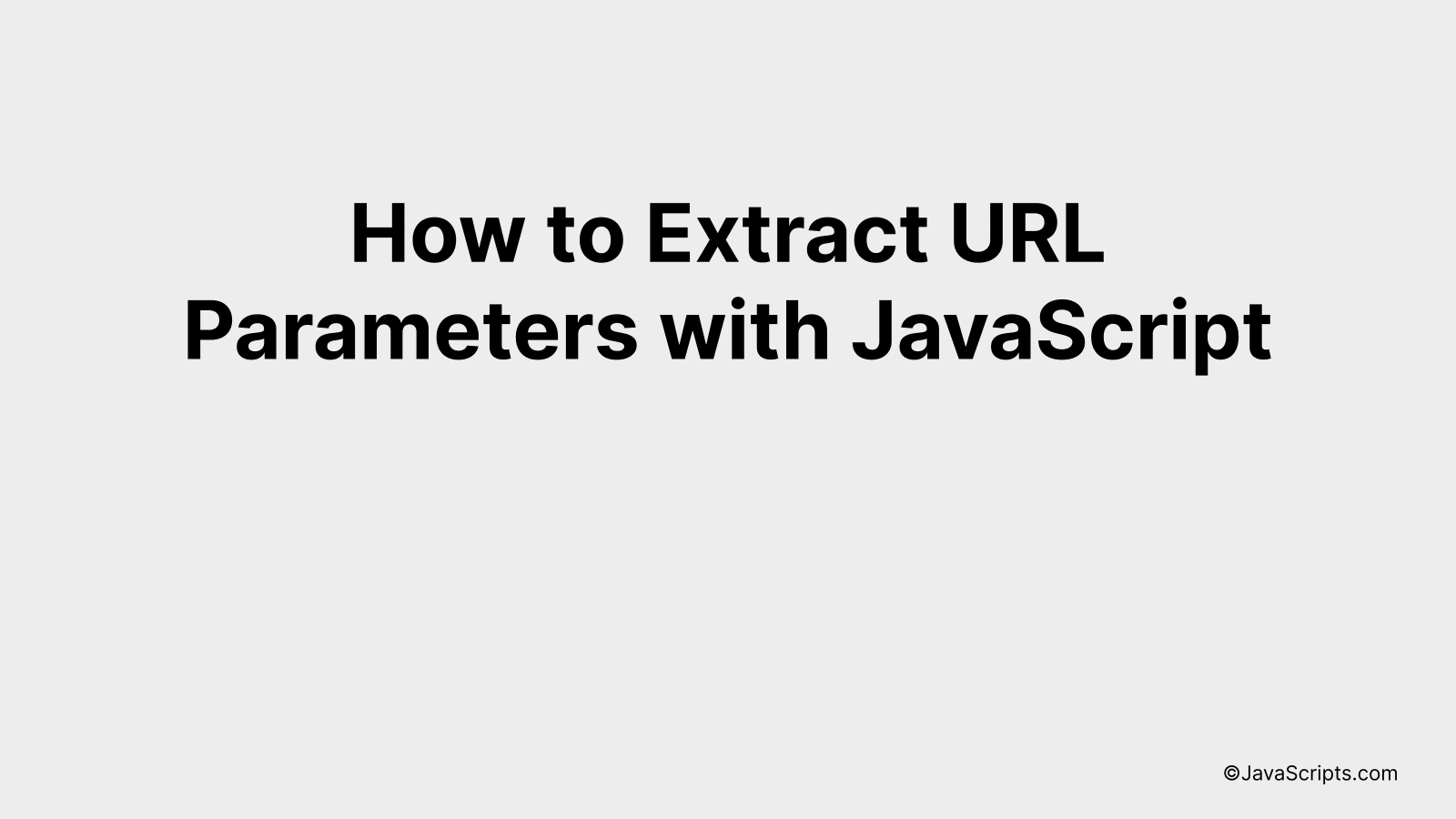 javascript extract url parameters